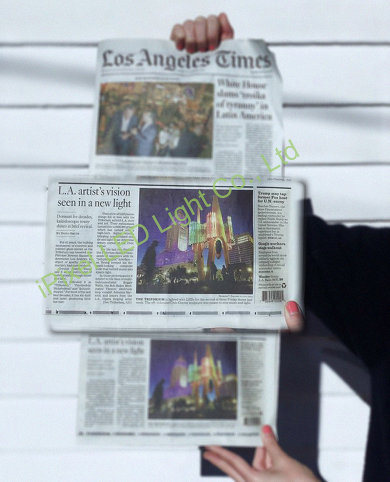 Led project about WS2811 DC24V 4X5 leds rigid matrix in USA